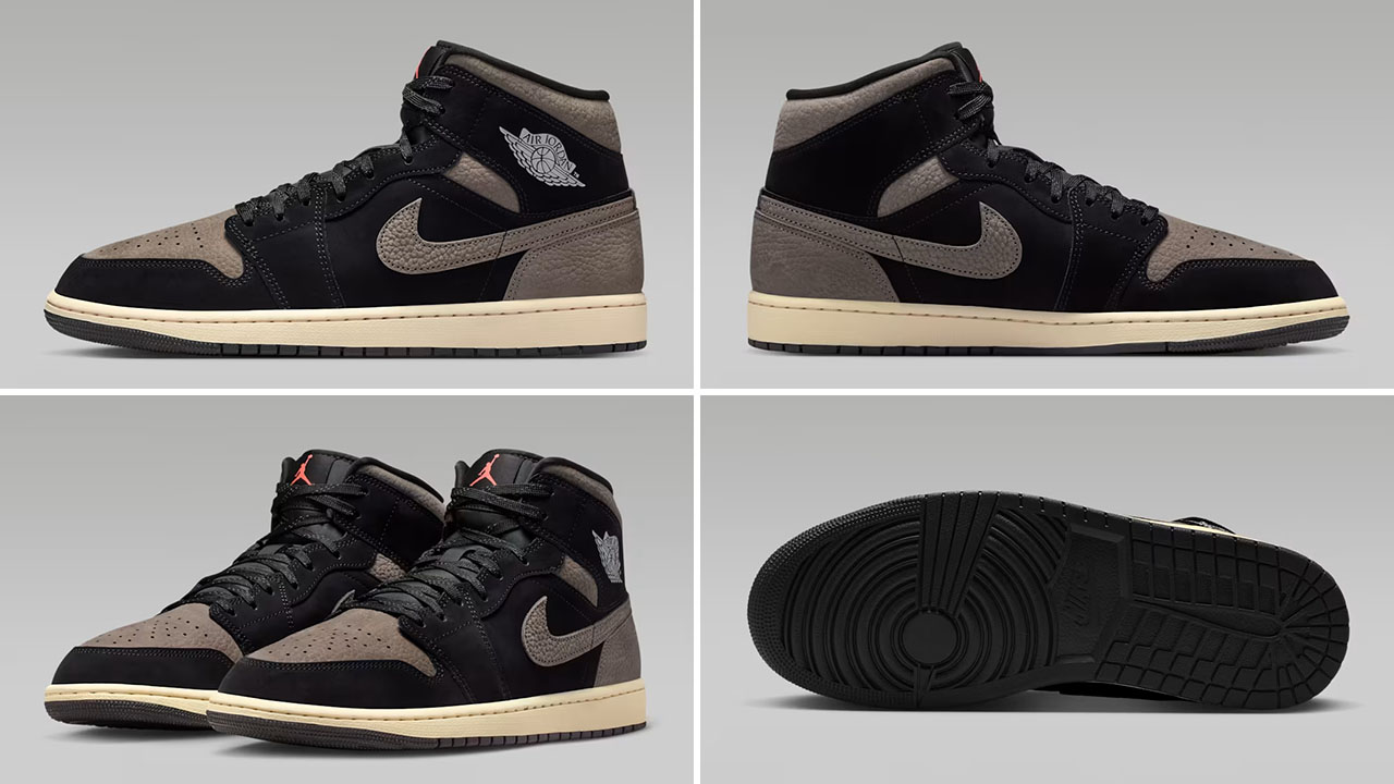 Air Jordan 1 Mid SE Olive Grey IB7110-002