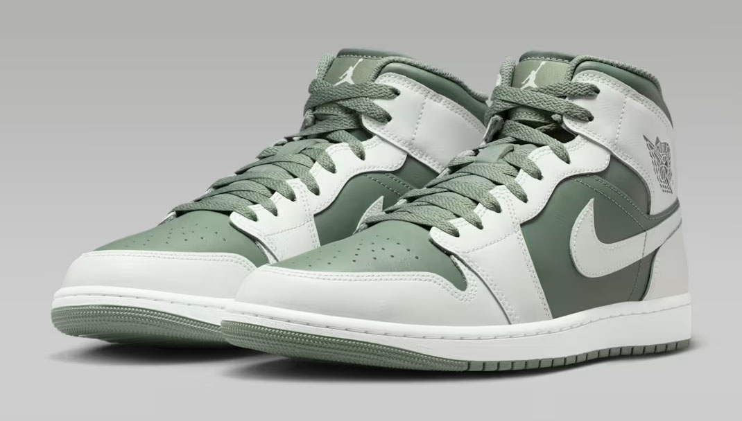 Air Jordan 1 Mid Vintage Lichen Mens Shoes 1