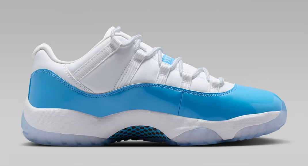 Air Jordan 11 Low UNC White University Blue Mens Sneakers 3