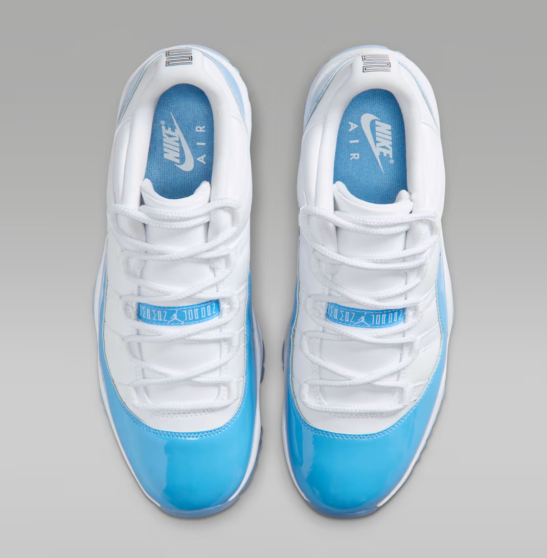 Air Jordan 11 Low UNC White University Blue Mens Sneakers 4
