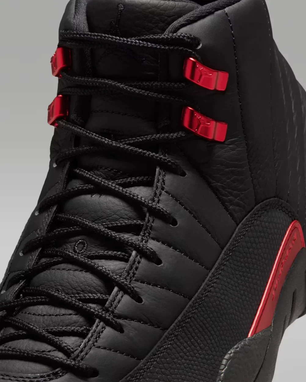 Air Jordan 12 Bloodline Top Close Up View Official Image