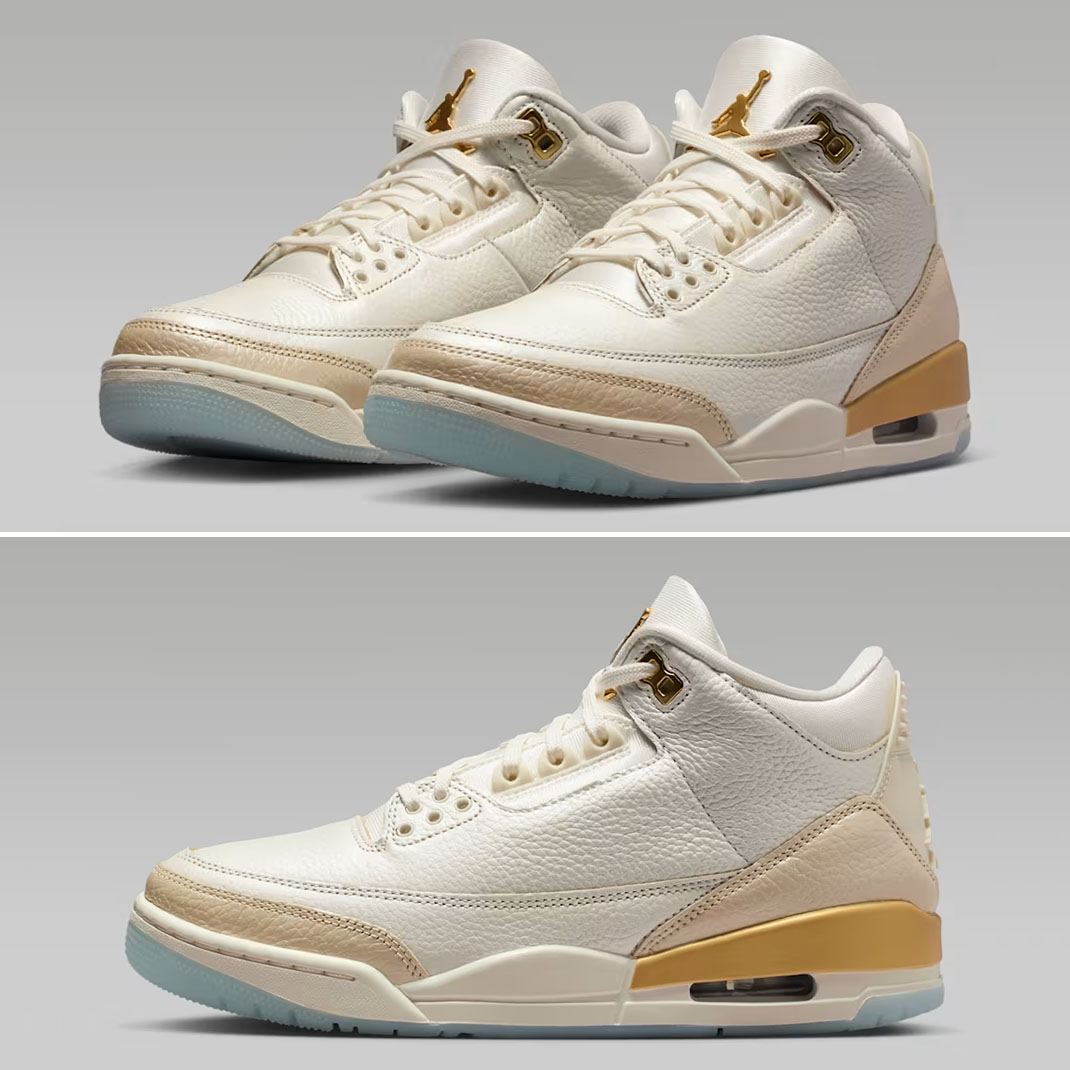 Air Jordan 3 Champagne and Oysters Womens Shoes IB2255-100