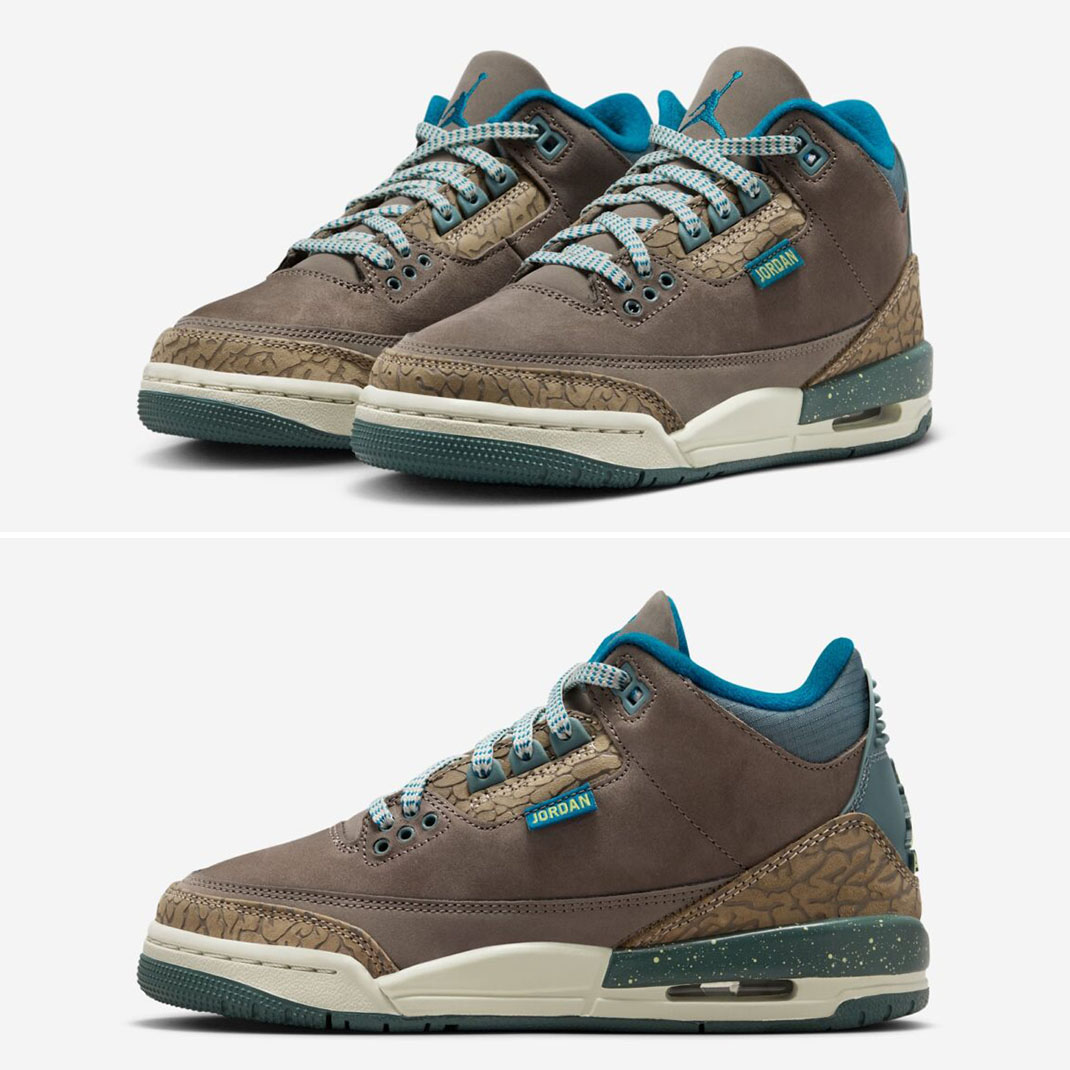 Air Jordan 3 We Outside Olive Grey Kids GS Shoes IB7066-001