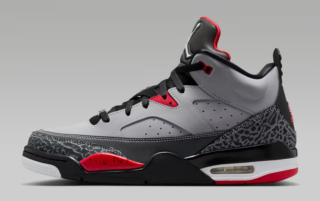 Jordan Son of Mars Low Cement Grey Black Fire Red White Mens Sneakers 580603-004