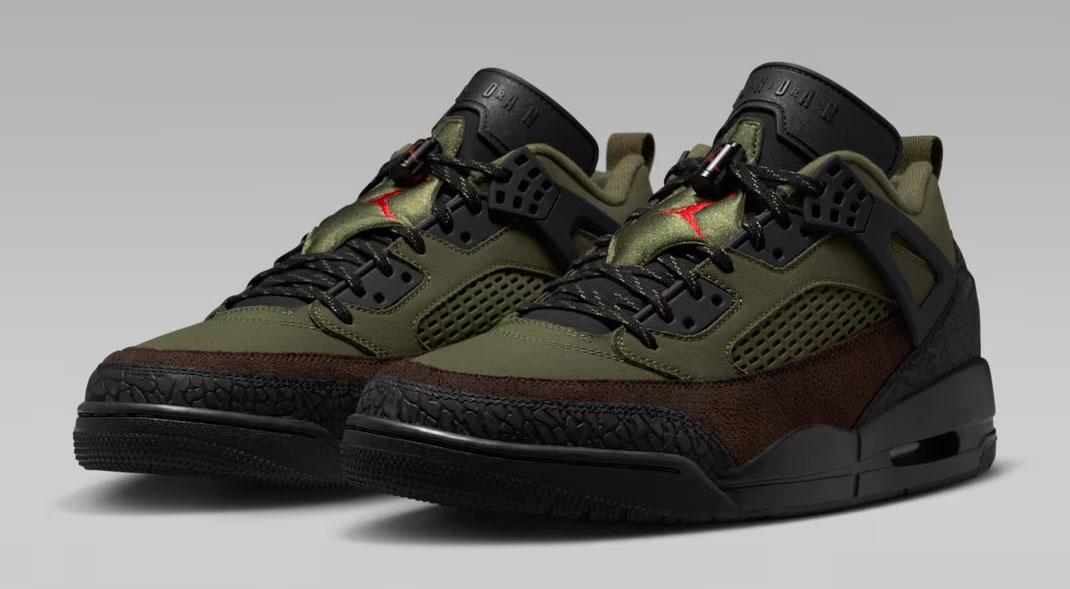 Jordan Spizike Low Beef and Broccoli Medium Olive Baroque Brown Mens Shoes 1