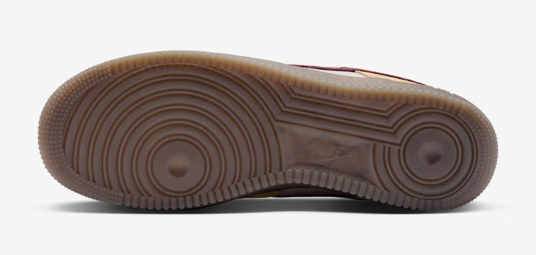 Nike Air Force 1 Low 07 Premium Linen Moon Particle Mink Brown Burgundy Crush Mens Shoes 6