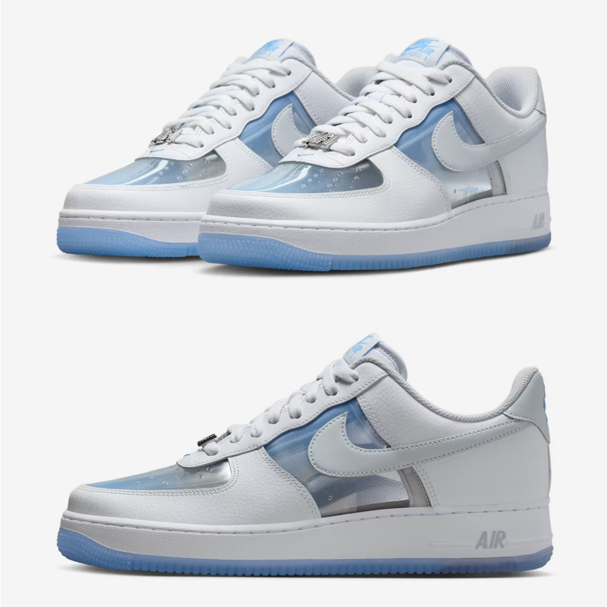Nike Air Force 1 Low Retro White University Blue Pure Platinum Mens Shoes IB5724-100