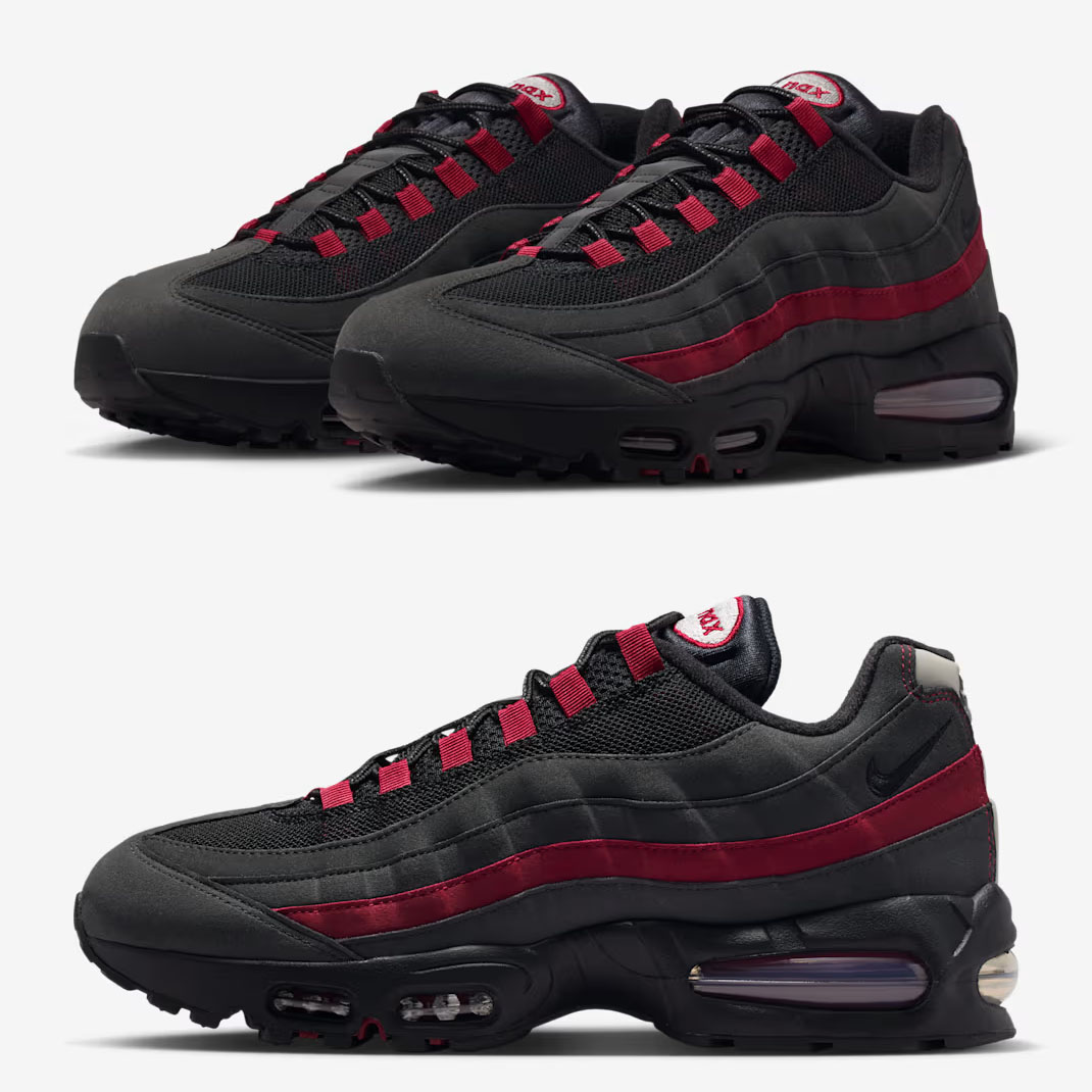 Nike Air Max 95 Black Team Crimson Mens Shoes HM4740-008