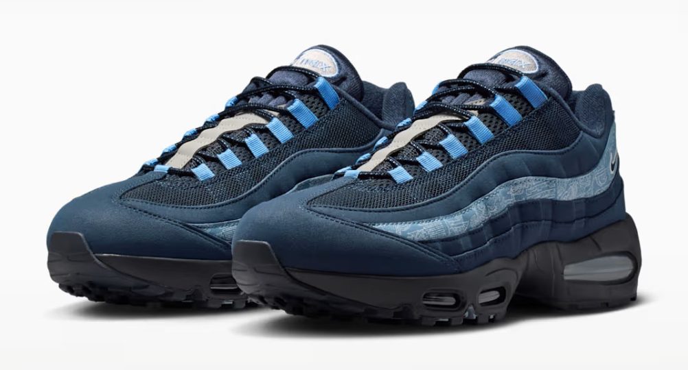 Nike Air Max 95 Work Blue Top Side View Official Image