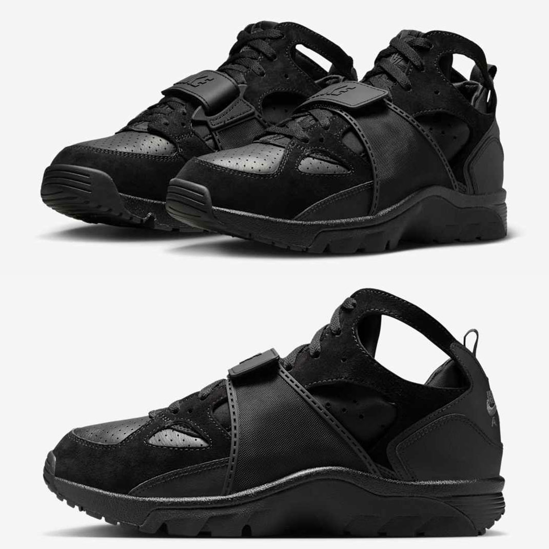 Nike Air Trainer Huarache Triple Black Mens Shoes IB0497-002