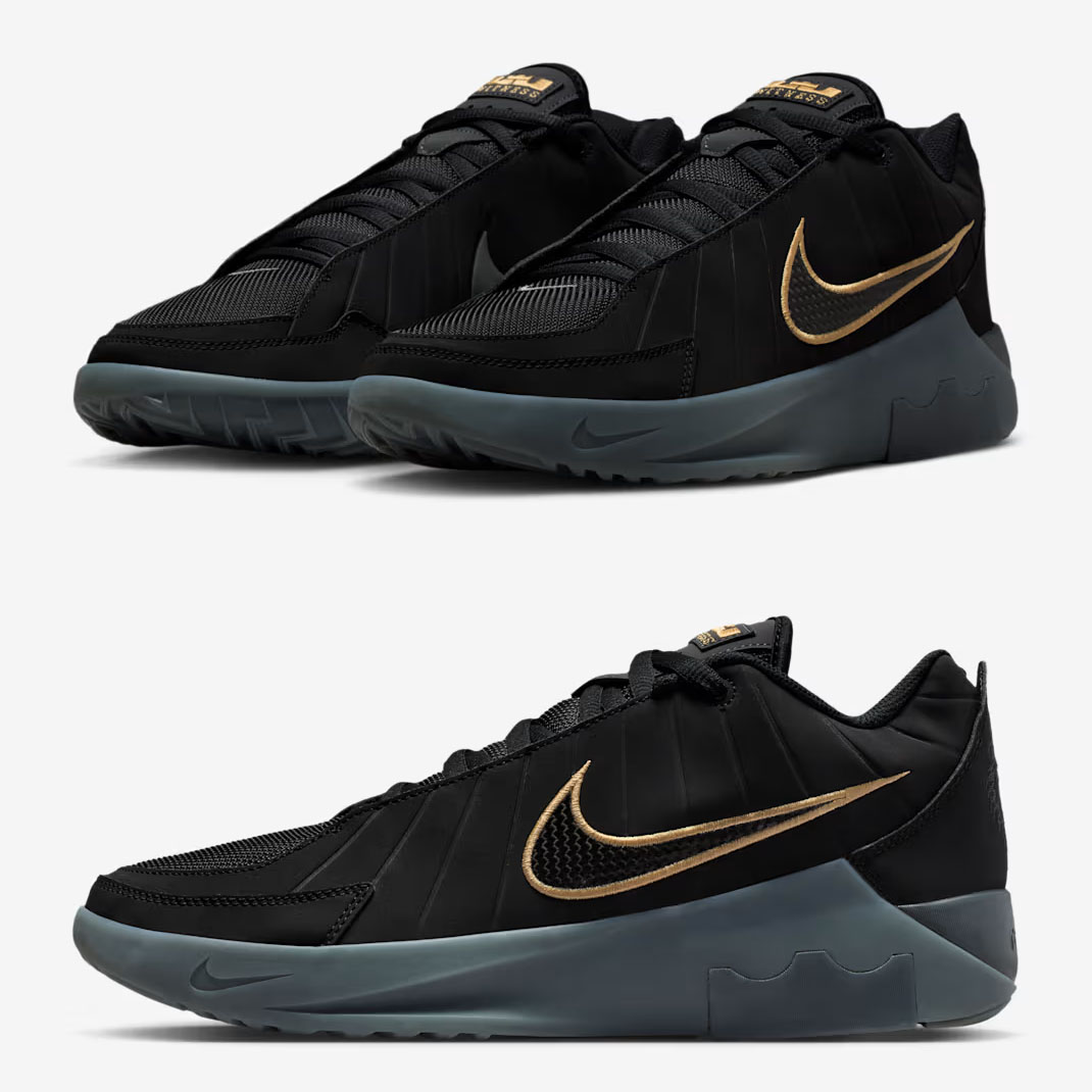 Nike LeBron Witness 9 Black Grey Gold Basketball Shoes HQ8034-003