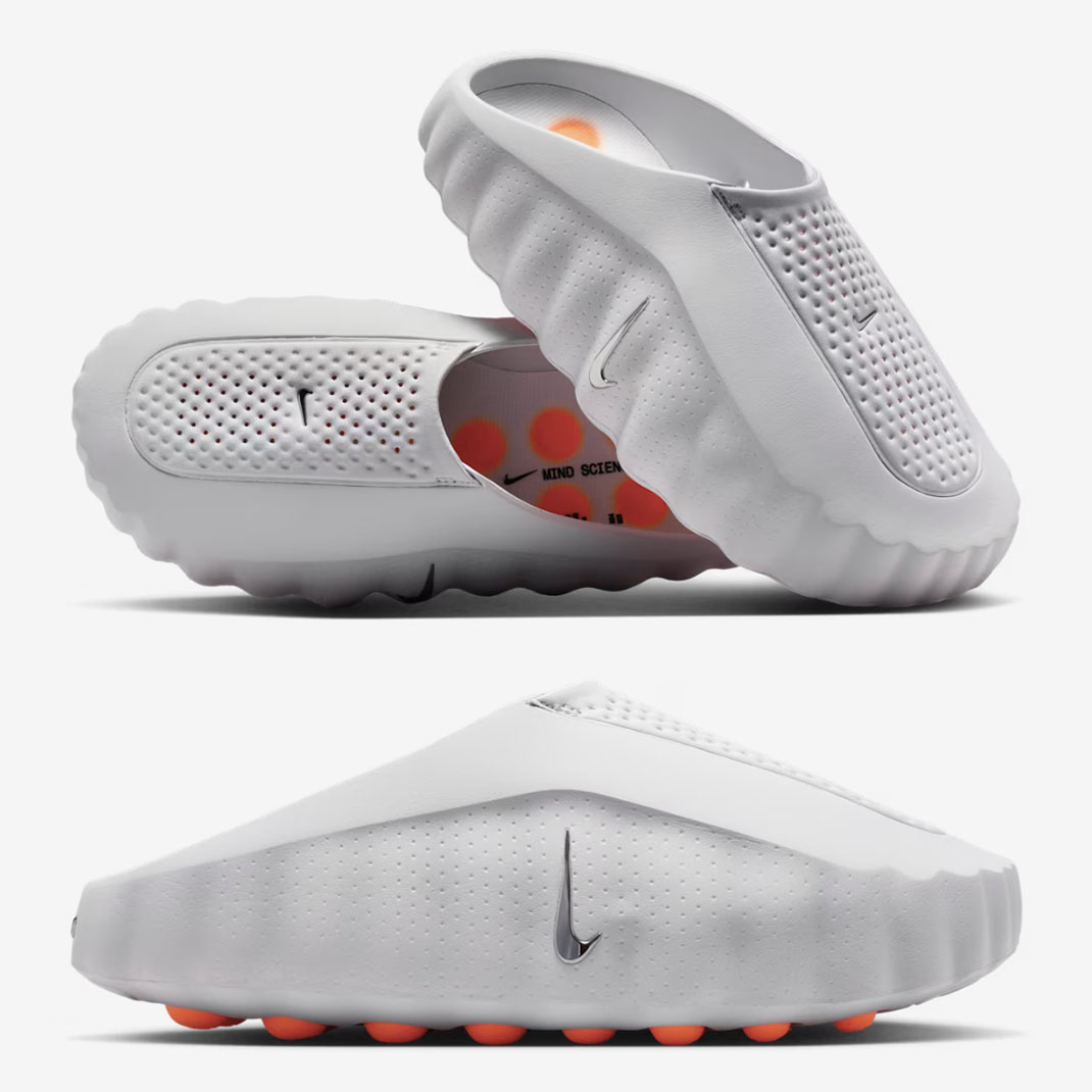 Nike Mind 001 Light Smoke Grey Hyper Crimson Mens Mules HQ4307-003