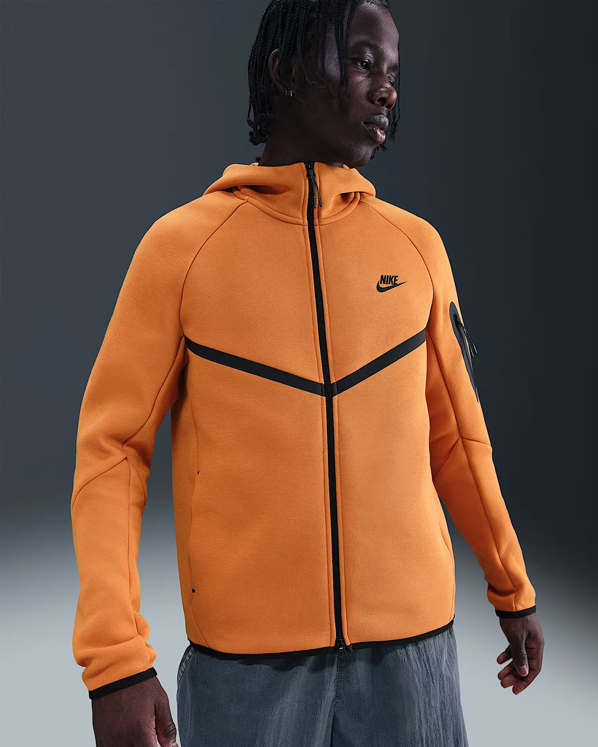 Nike Tech Fleece Mens Full Zip Windrunner Hoodie Monarch Black