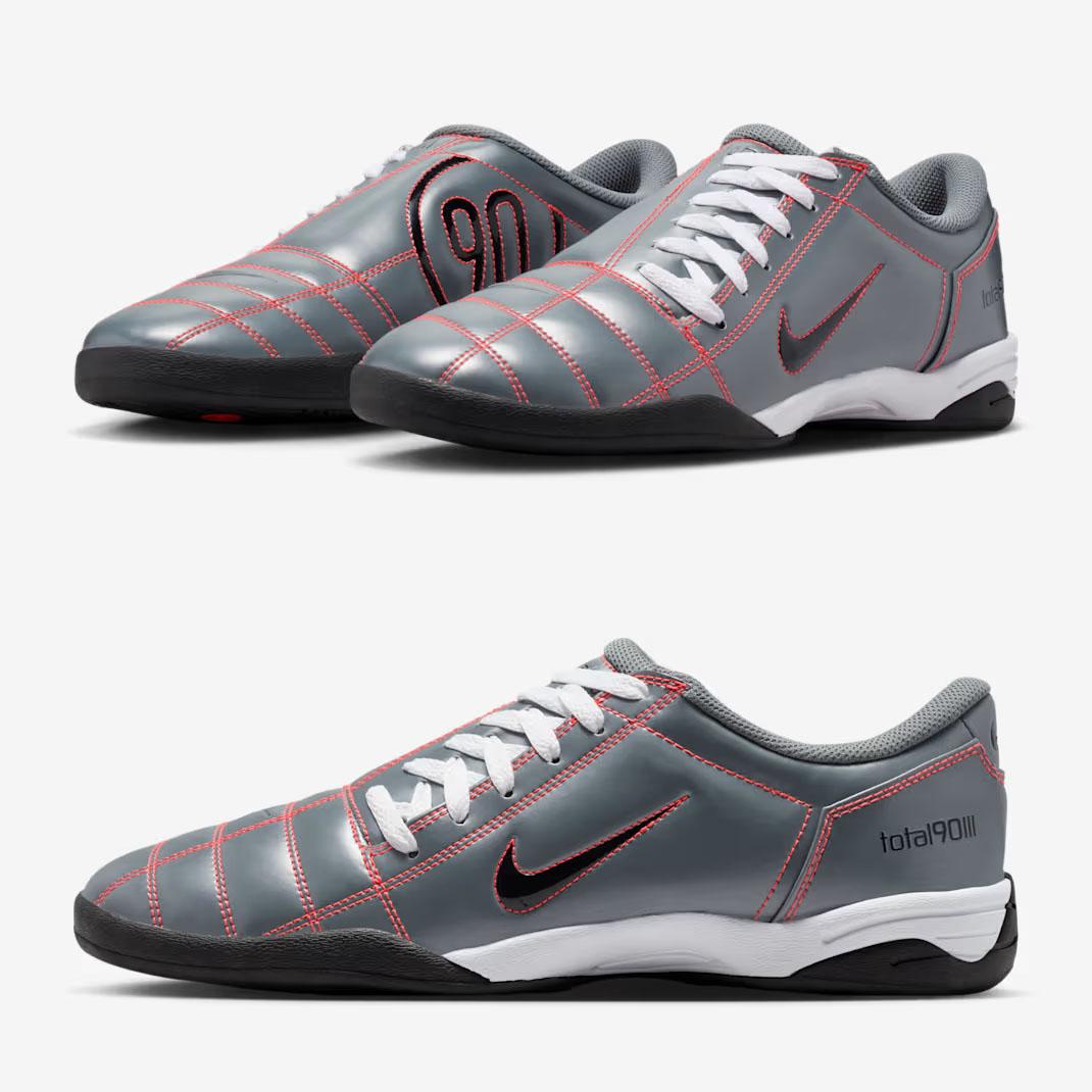 Nike Total 90 Smoke Grey Bright Crimson White Black Mens Shoes HQ2851-003