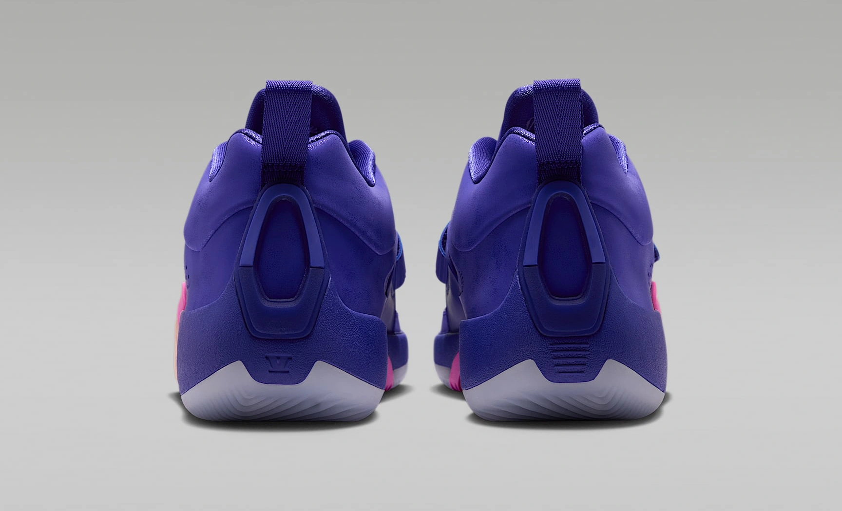 Jordan Tatum 5 Sunrise — Heel View in Bright Concord Urban Lilac China Rose Bright Mango