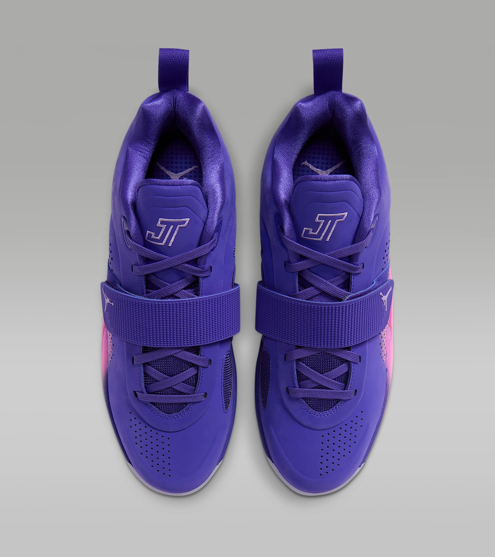 Jordan Tatum 5 Sunrise — Top View in Bright Concord Urban Lilac China Rose Bright Mango