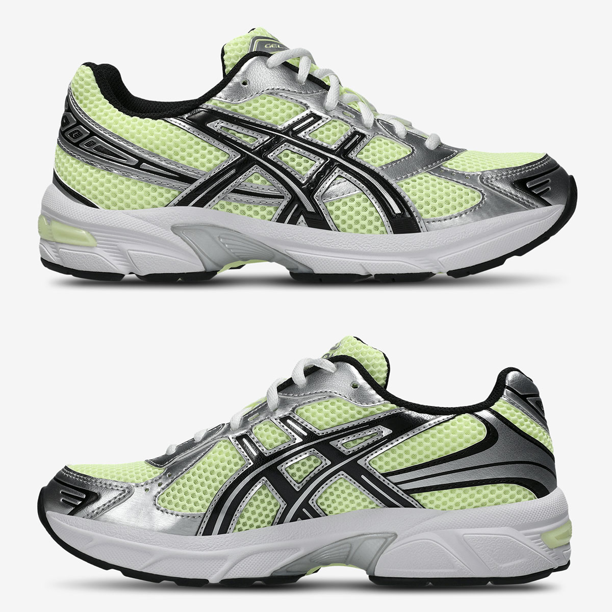 ASICS Gel 1130 Black White Silver Neon Yellow Womens Shoes Sneakers 1202A525-750