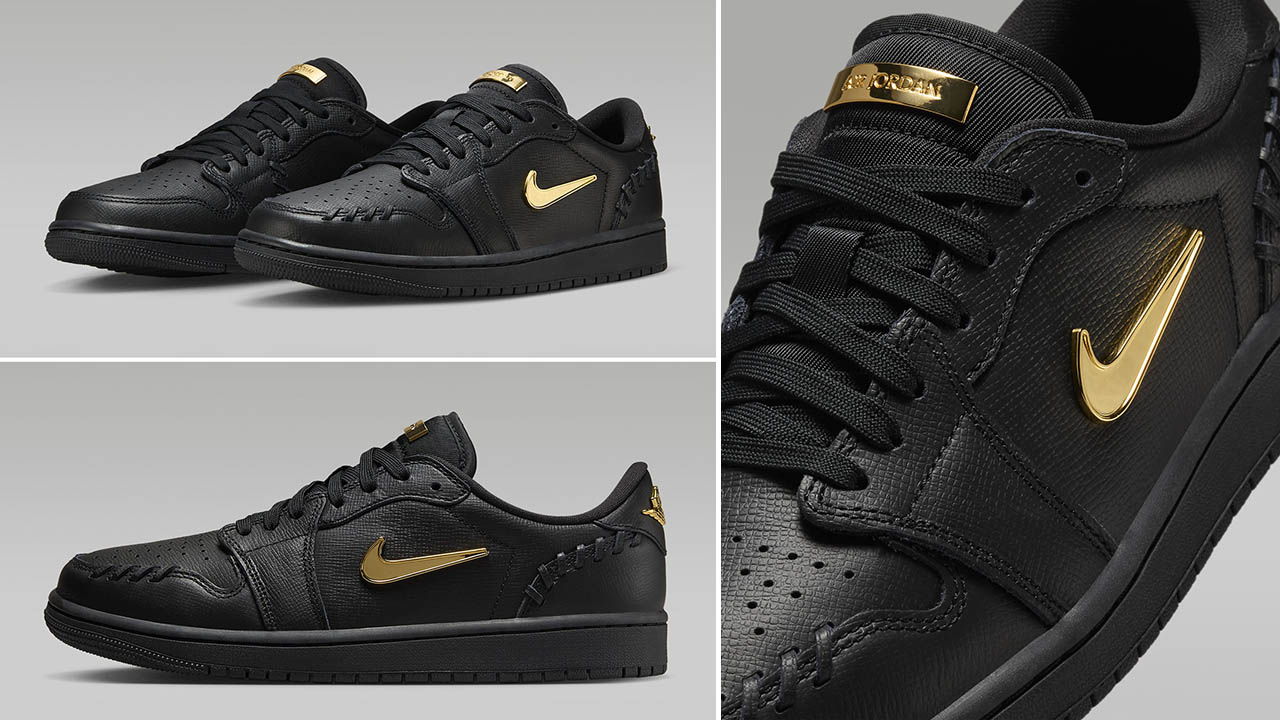 Air-Jordan-1-Low-Method-of-Make-Black-Metallic-Gold-Sneakers