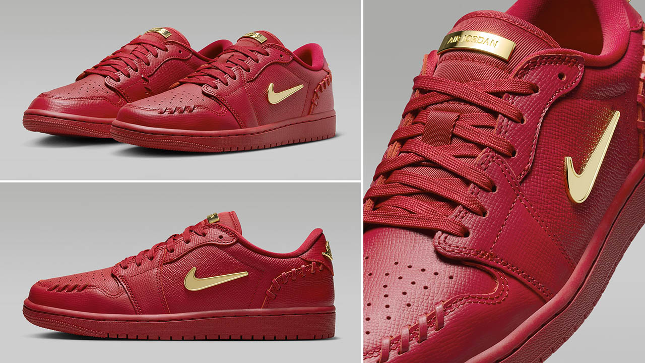 Air-Jordan-1-Low-Method-of-Make-Gym-Red-Metallic-Gold-Sneakers