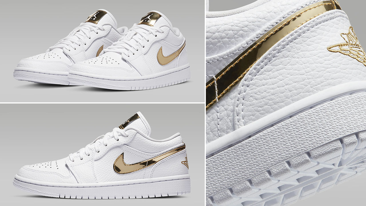 Air-Jordan-1-Low-White-Metallic-Gold-Sneakers