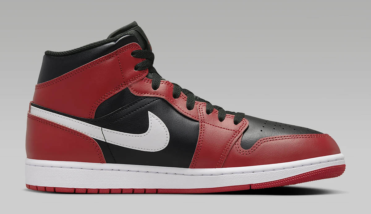 Air-Jordan-1-Mid-Black-Gym-Red-White-Shoes-3