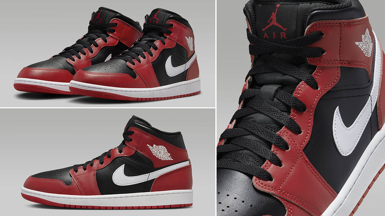 Air-Jordan-1-Mid-Black-Gym-Red-White-Sneakers