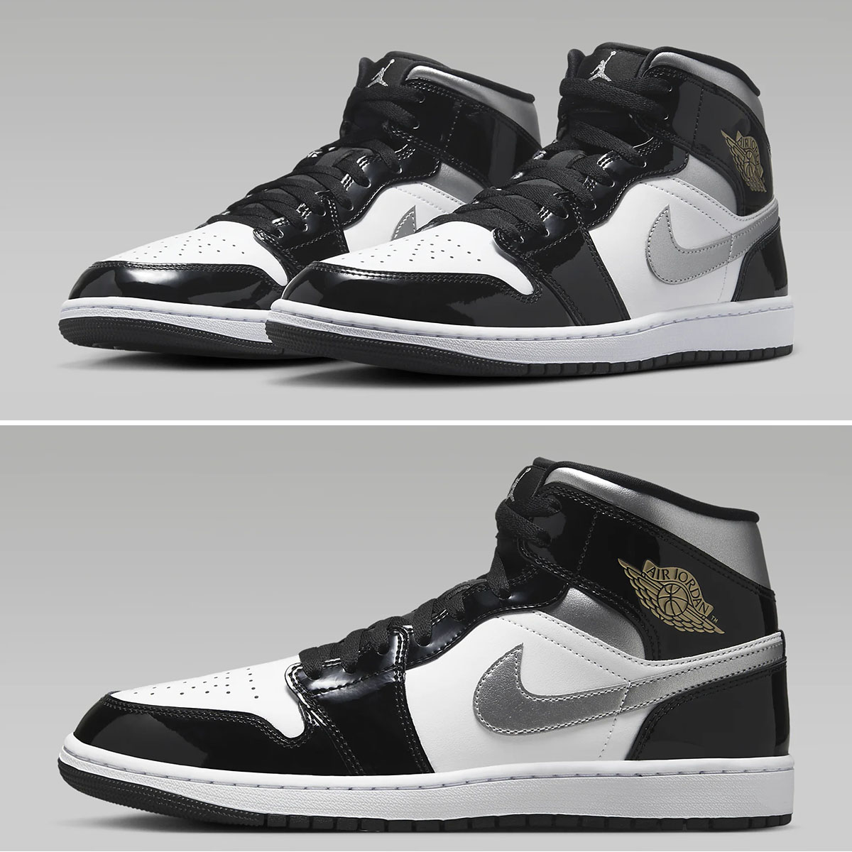 Air-Jordan-1-Mid-Black-White-Metallic-Gold-Silver