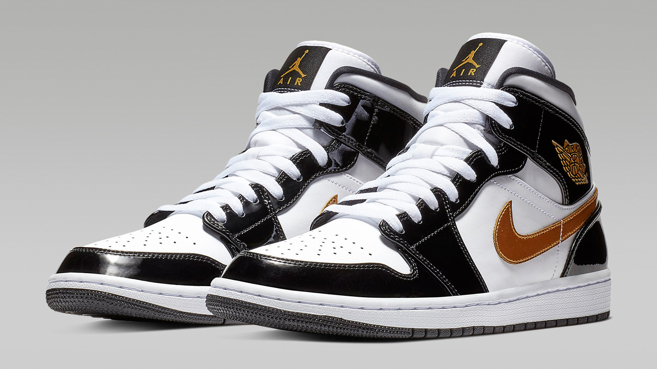Air-Jordan-1-Mid-Patent-Black-White-Gold-Release-Date-Where-to-Buy