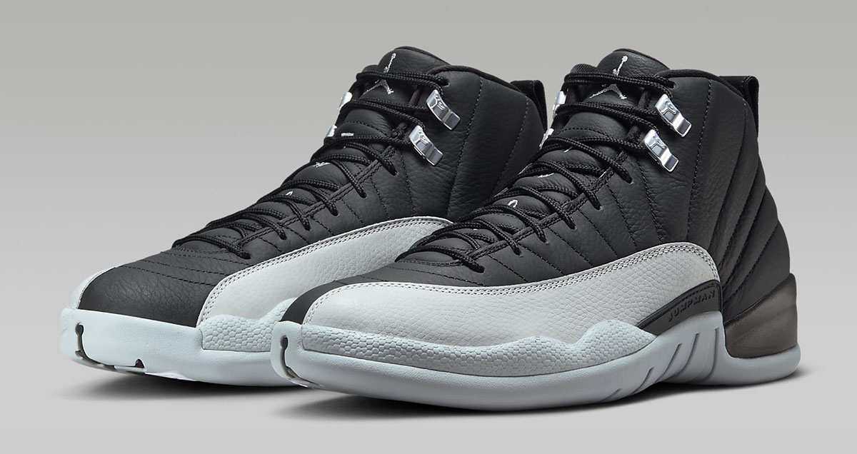 Air Jordan 12 Retro Barons Black Wolf Grey Shoes 1