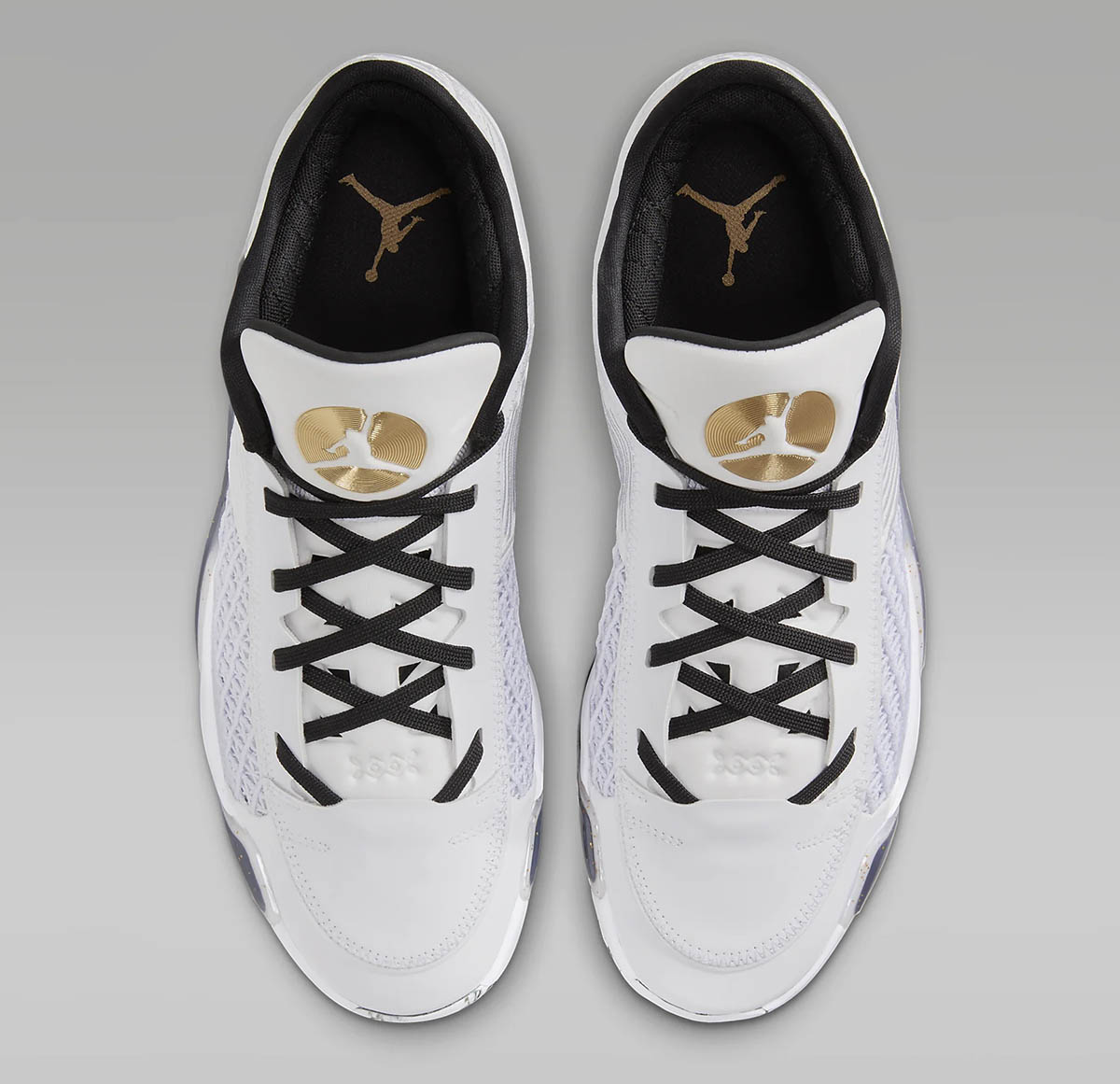 Air Jordan 38 Low White Metallic Gold Black Shoes 4