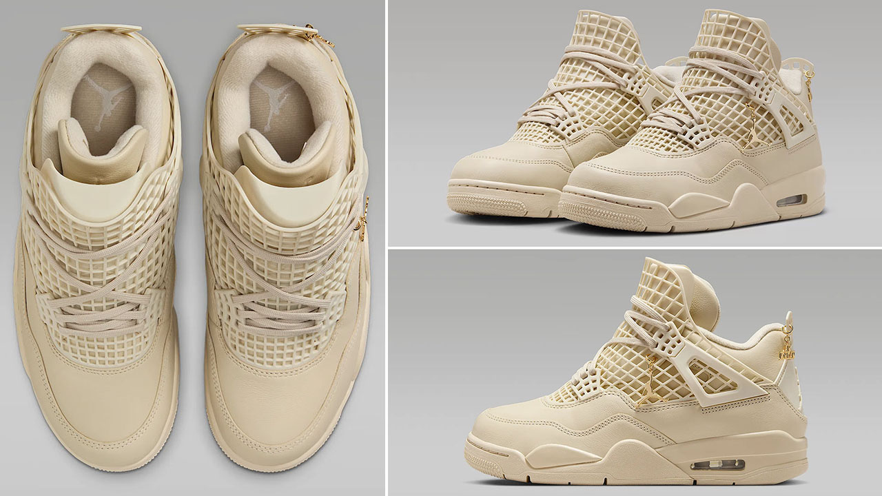 Air Jordan 4 Net Rattan Womens Shoes Sneakers FN7251-200 Release Date Info