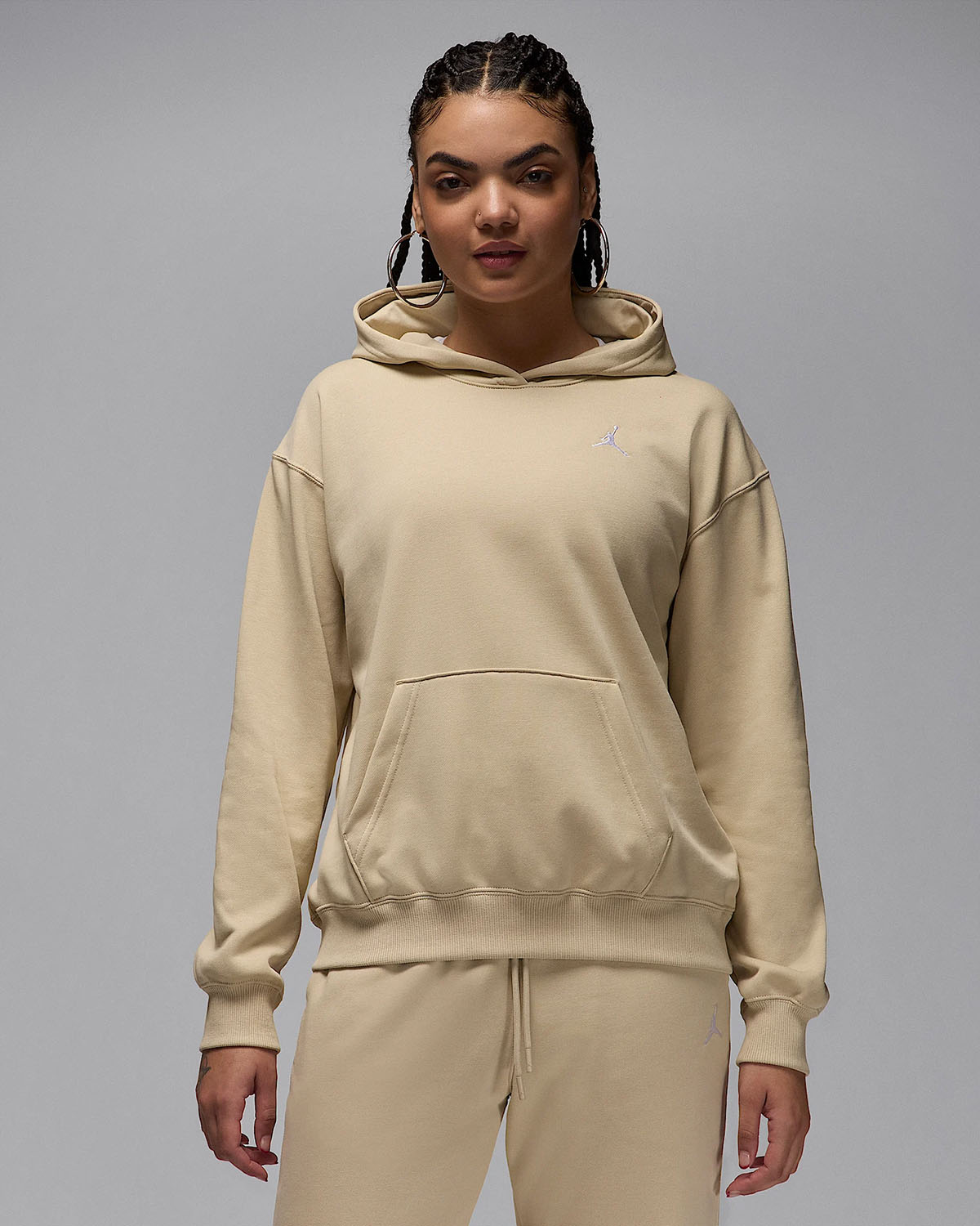 Jordan Brooklyn Fleece Womens Pullover Hoodie Rattan