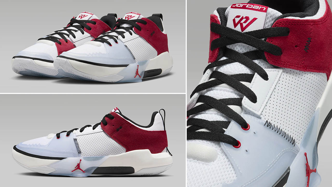 Jordan-One-Take-5-White-Black-Gym-Red-Basketball-Shoes