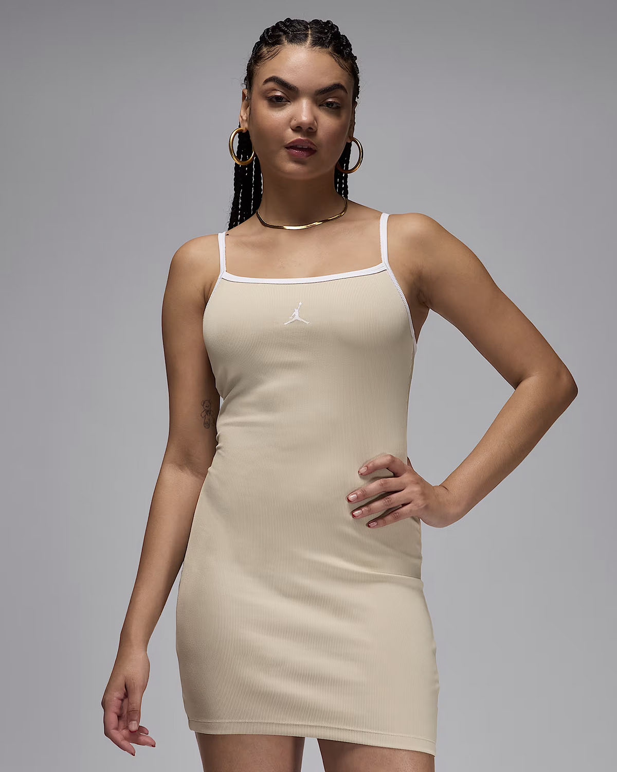 Jordan Womens Slim Tank Dress Rattan