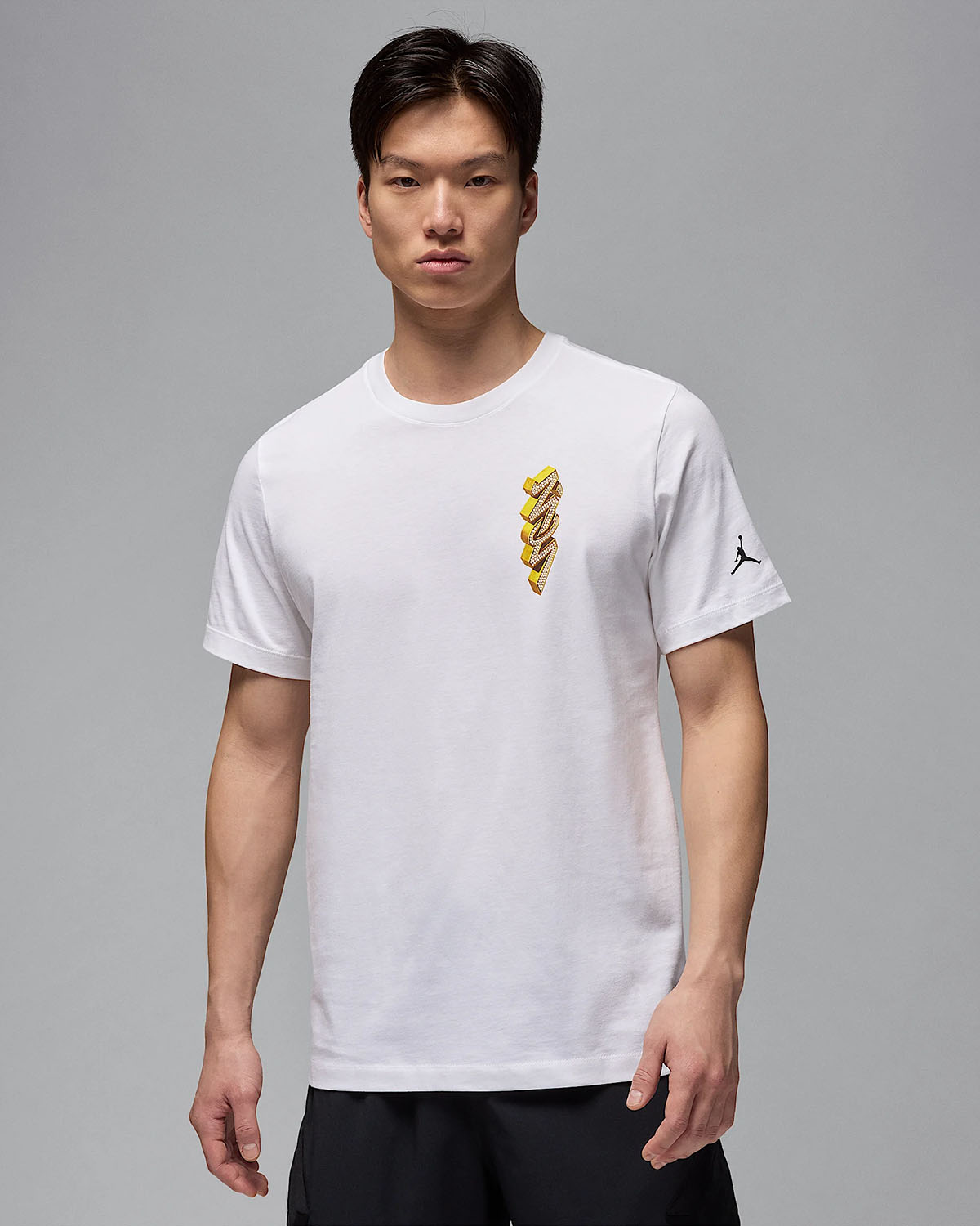 Jordan-Zion-Mens-T-Shirt-White-Black-Gold