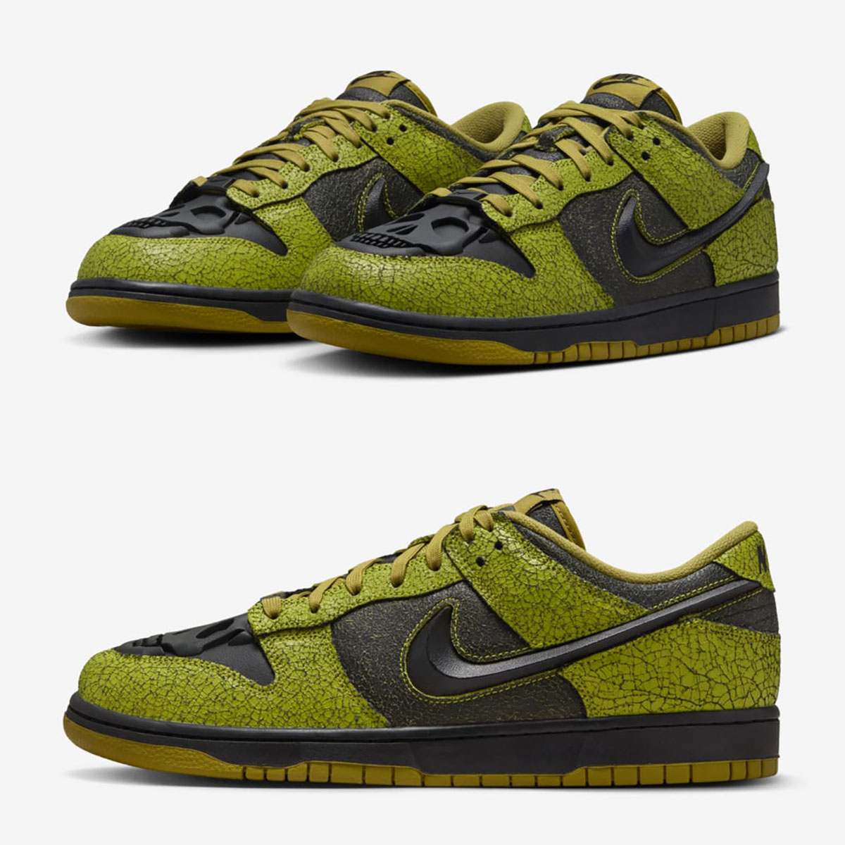 NIke-Dunk-Low-Halloween-Skull-Black-Green-Curry