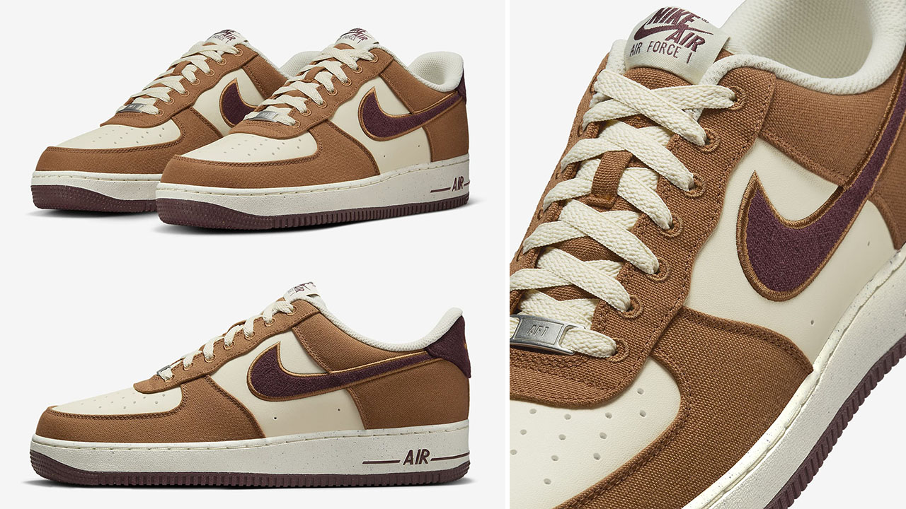 Nike-Air-Force-1-Low-Light-British-Tan-Burgundy-Crush-Sneakers