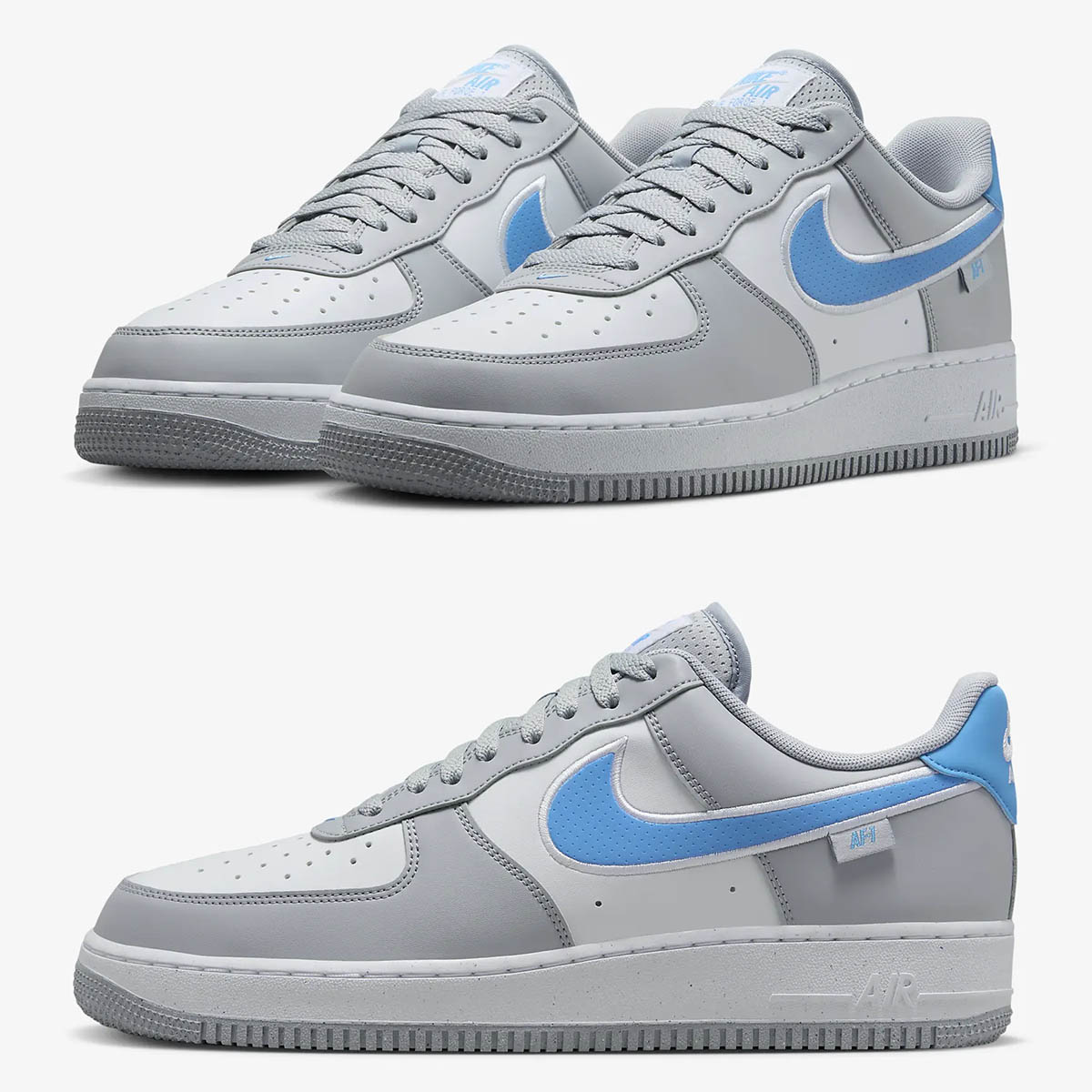 Nike Air Force 1 Low Next Nature Wolf Grey White University Blue Mens Shoes