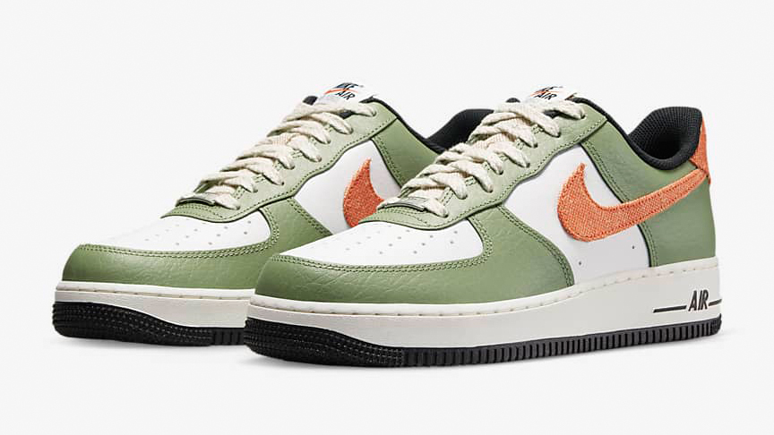 Nike-Air-Force-1-Low-Oil-Green-Safety-Orange-Release-Date-Where-to-Buy