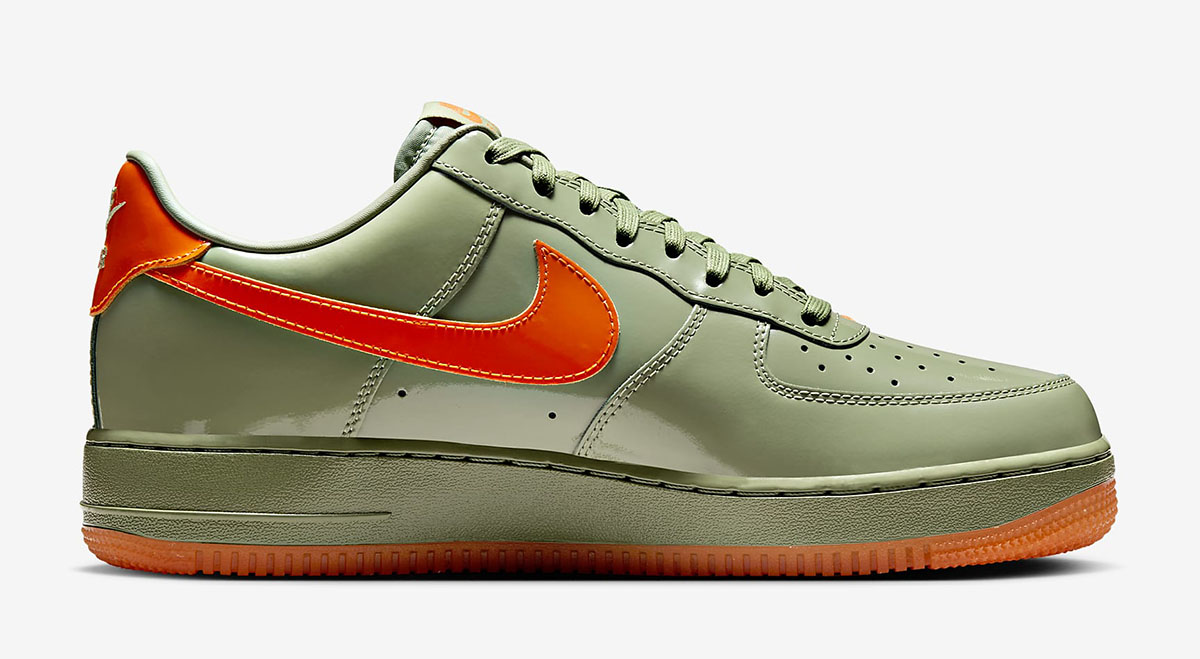 Nike Air Force 1 Low Oil Green Safety Orange Shoes 3