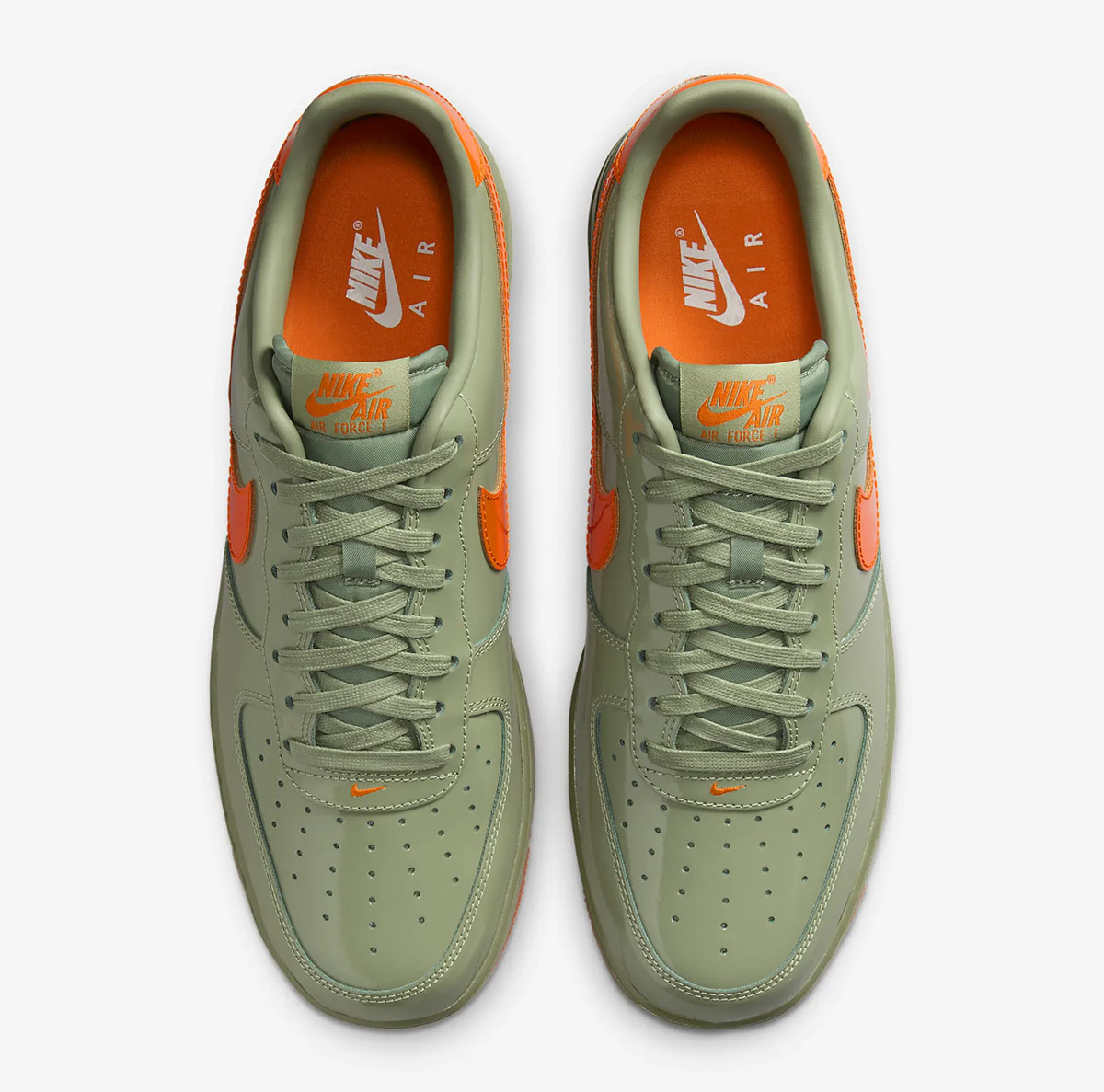 Nike Air Force 1 Low Oil Green Safety Orange Shoes 4