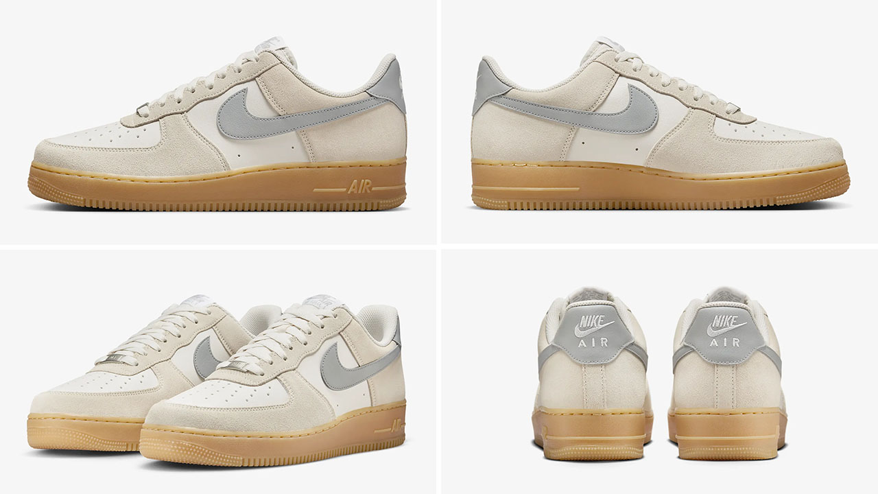 Nike Air Force 1 Low Phantom Gum Yellow Light Smoke Grey Sneakers