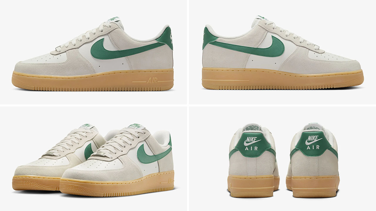 Nike Air Force 1 Low Phantom Gum Yellow Malachite Sneakers