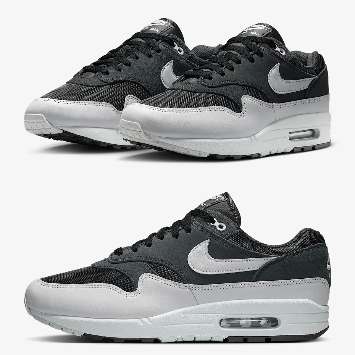 Nike Air Max 1 Off Noir White Black Vast Grey Mens Shoes