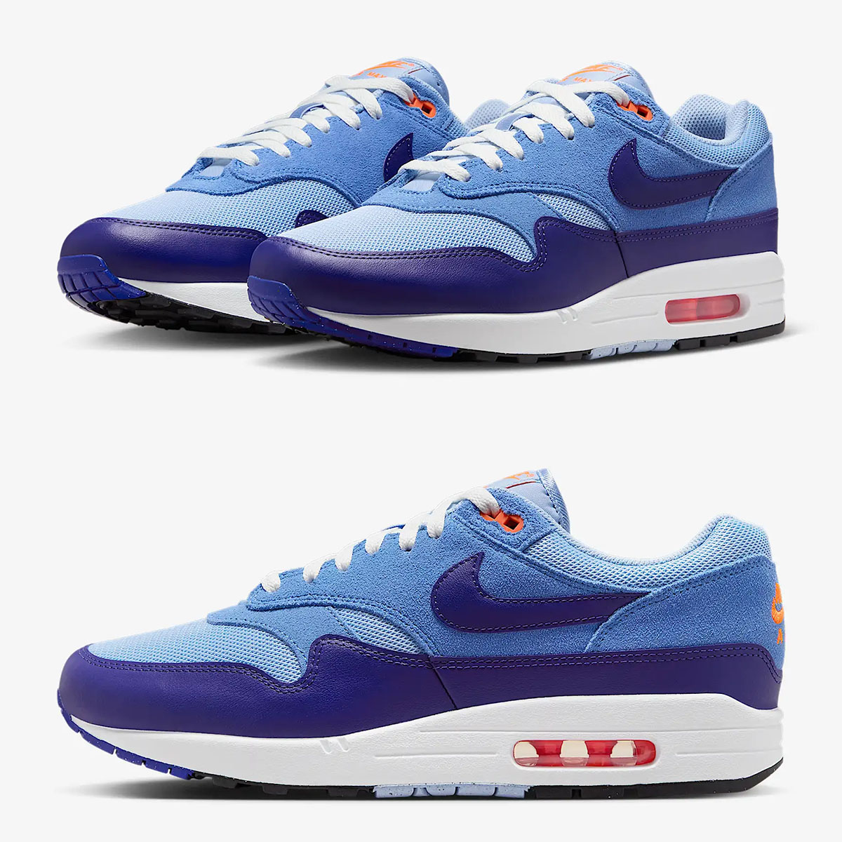 Nike Air Max 1 Psychic Blue Hyper Pink University Blue Deep Royal Blue Mens Shoes