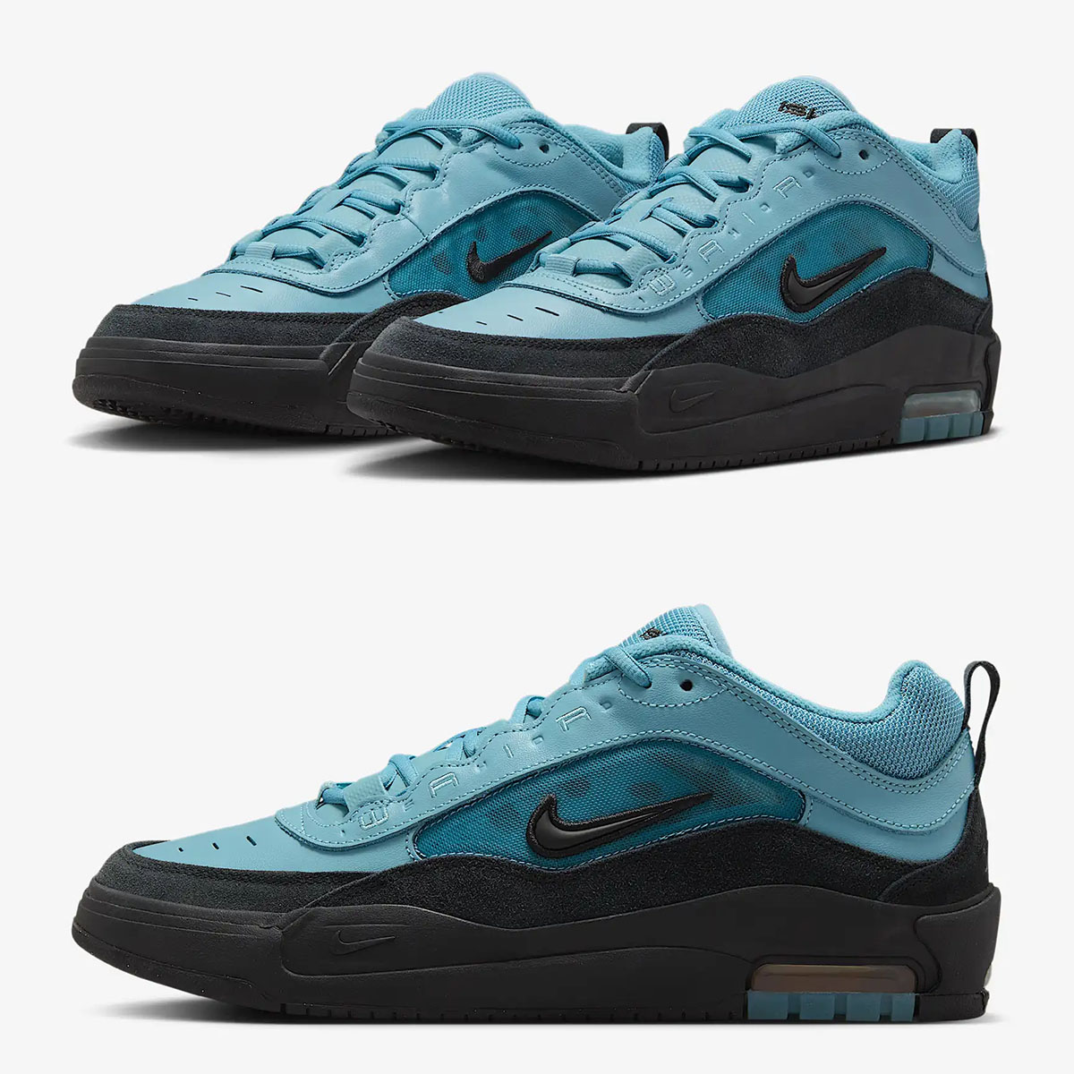 Nike Air Max Ishod Denim Turquoise Black Skate Shoes Sneakers HF7812-400