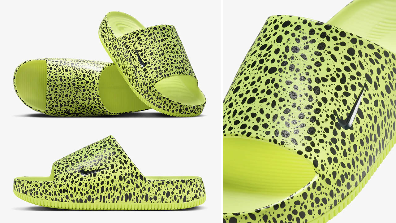 Nike Calm Slides Electric Olympic Safari Volt