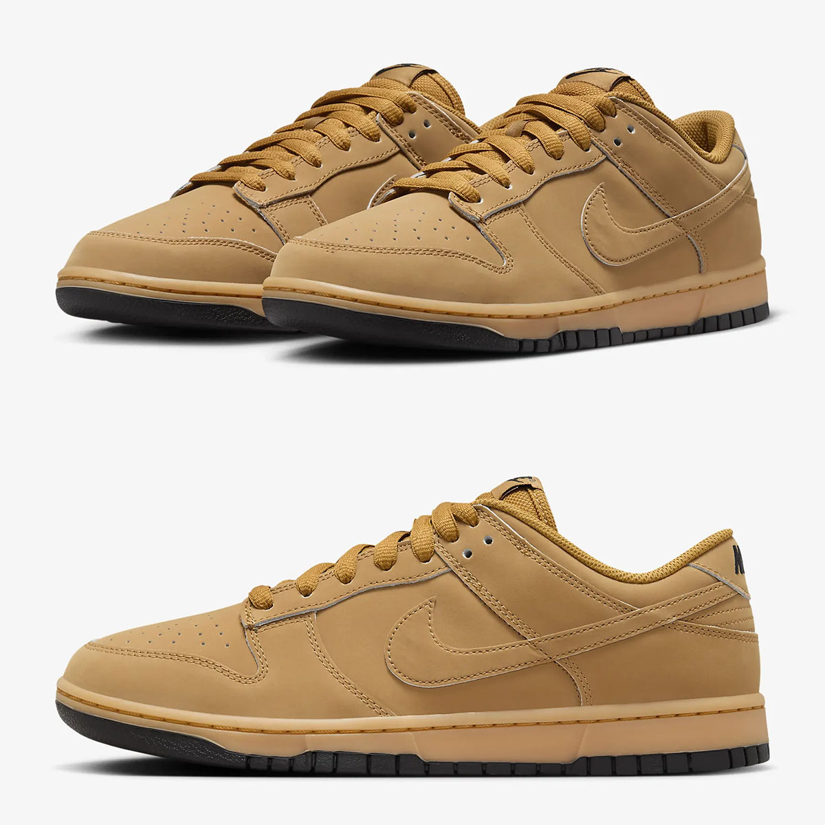 Nike-Dunk-Low-Wheat-Gum-Yellow