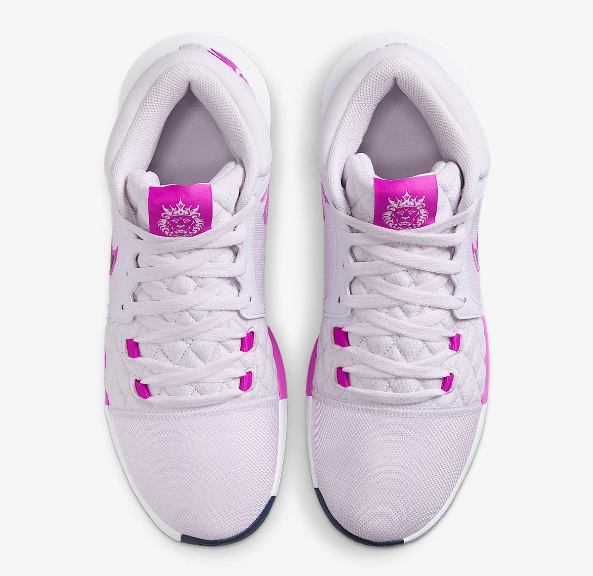 Nike LeBron Witness 8 Barely Grape Hyper Violet Light Bone Obsidian Basketball Shoes HQ2139-500 Sneakers 4
