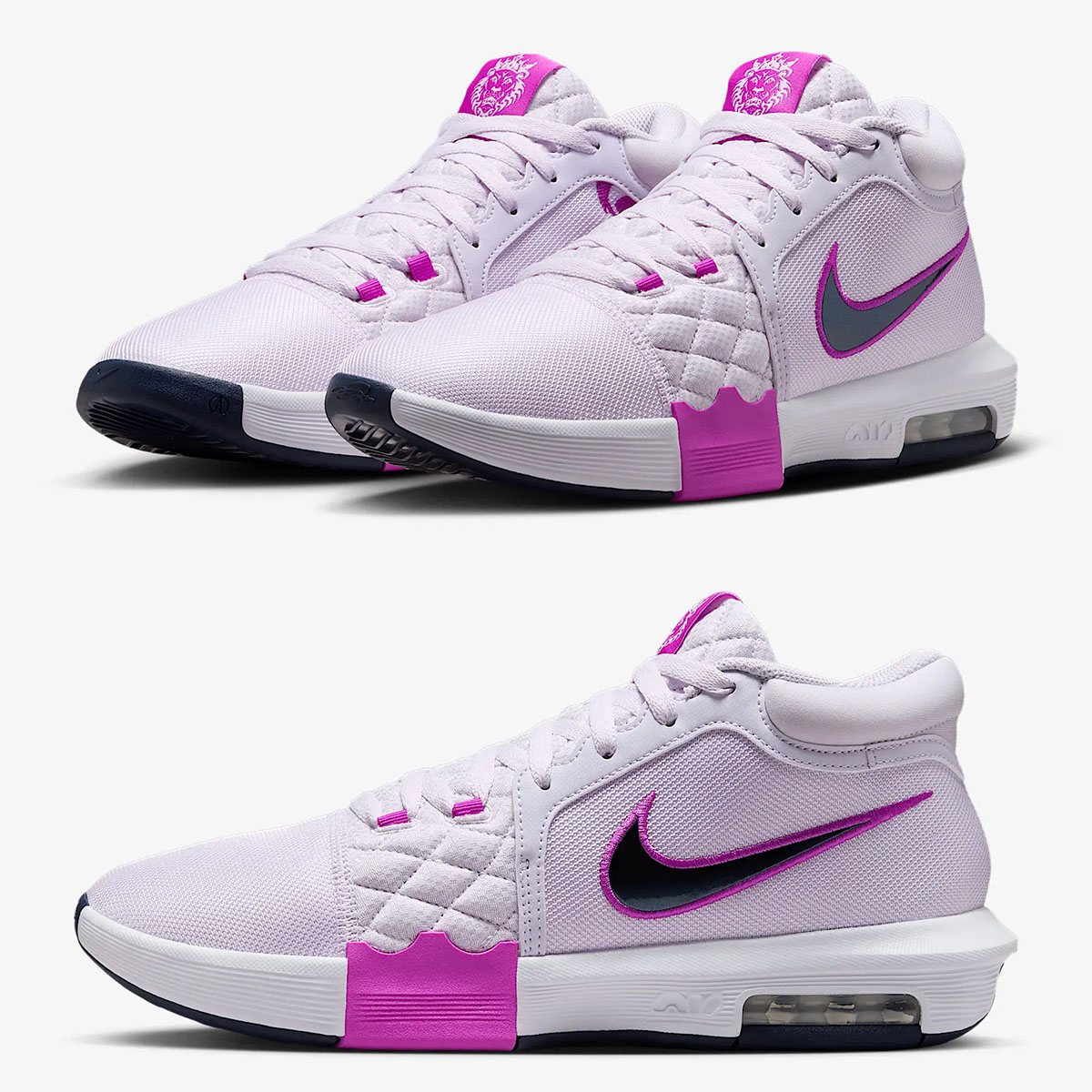 Nike-LeBron-Witness-VIII-8-Barely-Grape-Hyper-Violet-Light-Bone-Obsidian-Basketball-Shoes-HQ2139-500-Sneakers